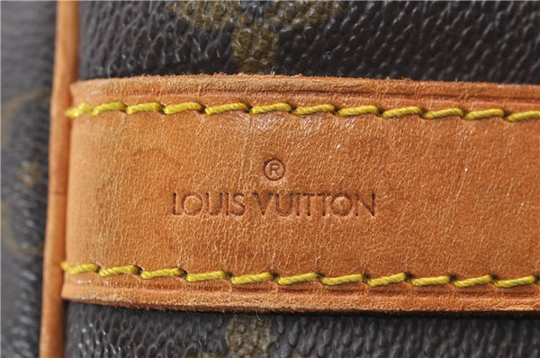 Auth Louis Vuitton Monogram Keepall Bandouliere 55 Boston Bag M41414 LV 6200D