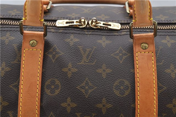 Auth Louis Vuitton Monogram Keepall Bandouliere 55 Boston Bag M41414 LV 6200D