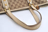 Authentic GUCCI Bamboo Sherry Line Tote Bag GG Canvas Leather Brown 6200I