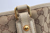 Authentic GUCCI Bamboo Sherry Line Tote Bag GG Canvas Leather Brown 6200I