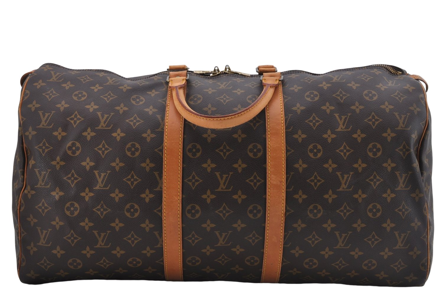 Authentic Louis Vuitton Monogram Keepall 55 Travel Boston Bag M41424 LV 6201D