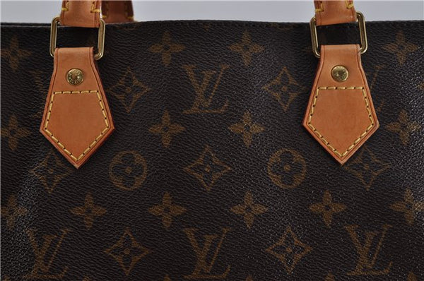 Authentic Louis Vuitton Monogram Sac Plat Hand Tote Bag M51140 LV 6201E