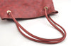 Authentic GUCCI Guccissima Shoulder Tote Bag GG Leather 257275 Red 6201I