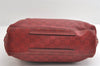 Authentic GUCCI Guccissima Shoulder Tote Bag GG Leather 257275 Red 6201I