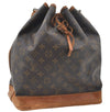 Authentic Louis Vuitton Monogram Noe Shoulder Bag M42224 LV 6203E