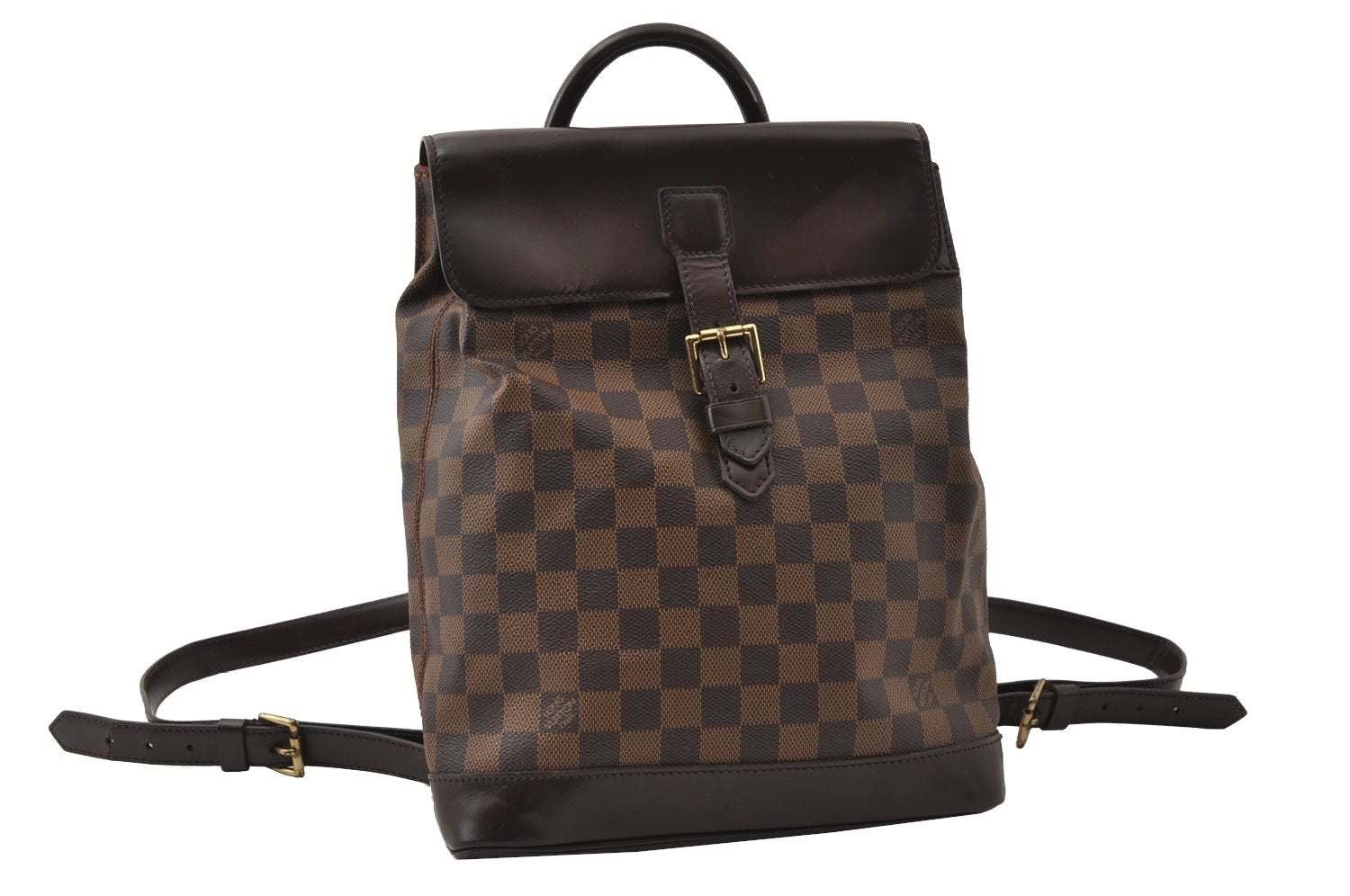 Authentic Louis Vuitton Damier Soho Backpack N51132 LV 6205I