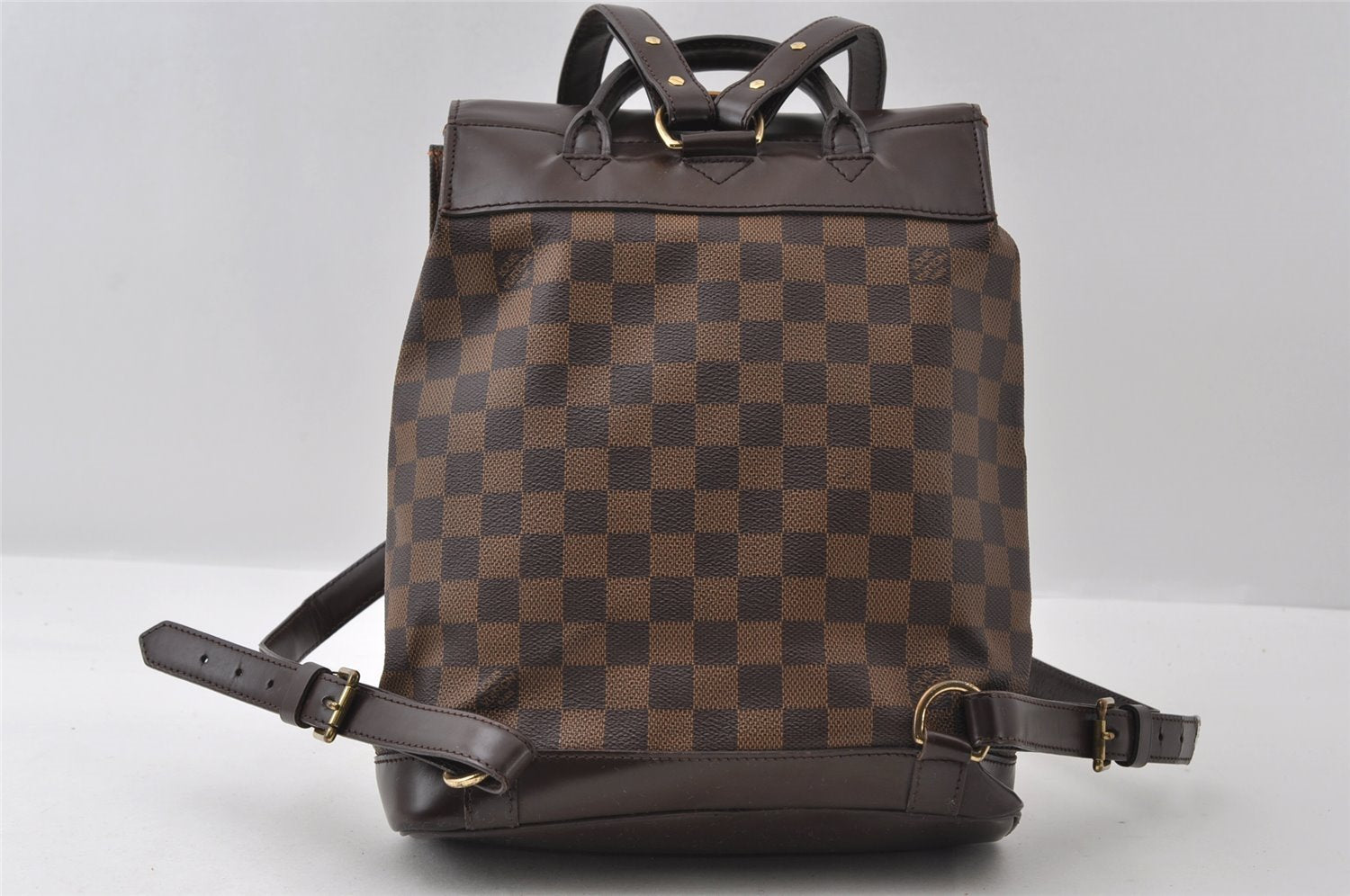 Authentic Louis Vuitton Damier Soho Backpack N51132 LV 6205I