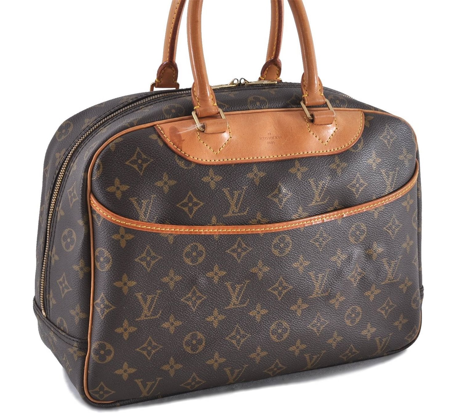 Authentic LOUIS VUITTON Monogram Deauville Hand Bag M47270 LV 6206C