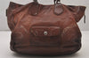 Authentic PRADA Vintage Leather Nappa 2Way Shoulder Hand Tote Bag Brown 6206I