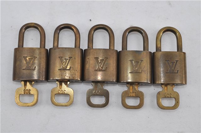 Authentic Louis Vuitton Padlock & Keys 10Set LV 6207D