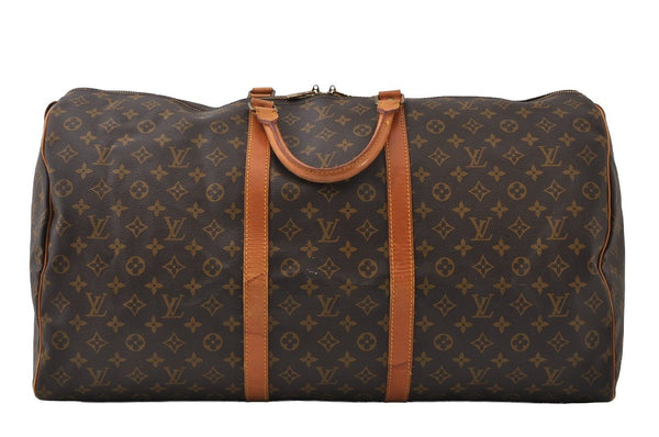 Authentic Louis Vuitton Monogram Keepall 60 Travel Boston Bag M41422 LV 6209I