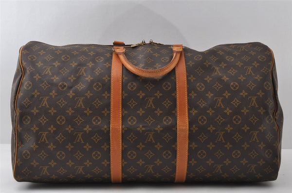 Authentic Louis Vuitton Monogram Keepall 60 Travel Boston Bag M41422 LV 6209I