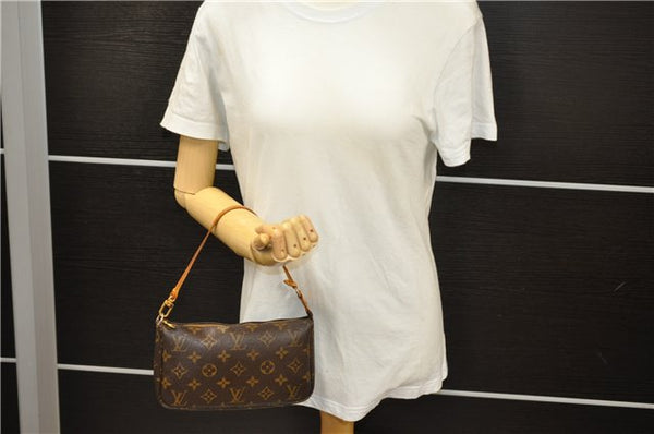 Authentic LOUIS VUITTON Monogram Pochette Accessoires Pouch M51980 LV 6210C