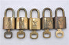 Authentic Louis Vuitton Padlock & Keys 10Set LV 6210D