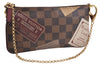 Authentic Louis Vuitton Damier Pochette Mira MM Accessory Pouch N63080 LV 6211E