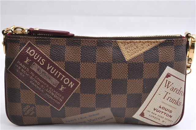 Authentic Louis Vuitton Damier Pochette Mira MM Accessory Pouch N63080 LV 6211E