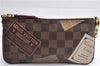 Authentic Louis Vuitton Damier Pochette Mira MM Accessory Pouch N63080 LV 6211E