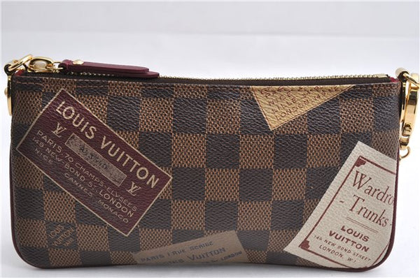 Authentic Louis Vuitton Damier Pochette Mira MM Accessory Pouch N63080 LV 6211E