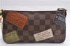Authentic Louis Vuitton Damier Pochette Mira MM Accessory Pouch N63080 LV 6211E