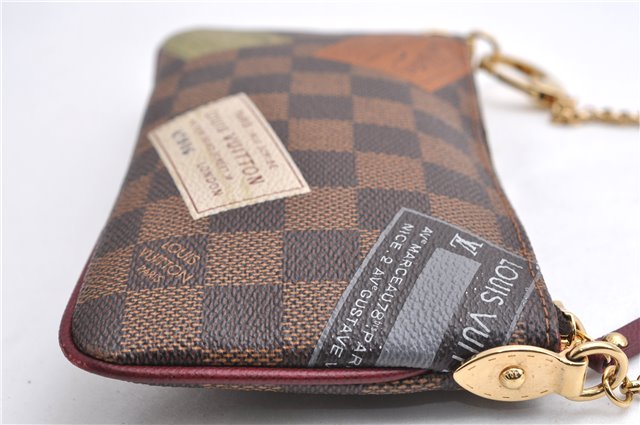 Authentic Louis Vuitton Damier Pochette Mira MM Accessory Pouch N63080 LV 6211E