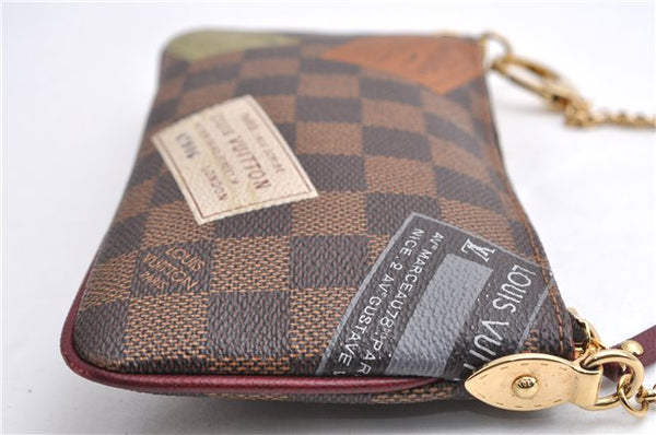 Authentic Louis Vuitton Damier Pochette Mira MM Accessory Pouch N63080 LV 6211E