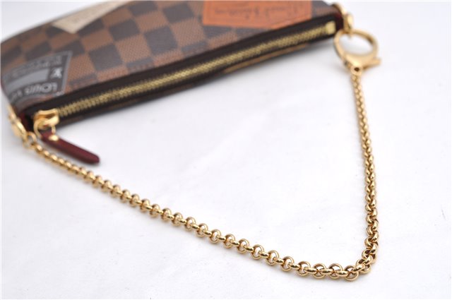 Authentic Louis Vuitton Damier Pochette Mira MM Accessory Pouch N63080 LV 6211E