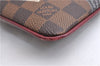 Authentic Louis Vuitton Damier Pochette Mira MM Accessory Pouch N63080 LV 6211E