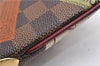 Authentic Louis Vuitton Damier Pochette Mira MM Accessory Pouch N63080 LV 6211E