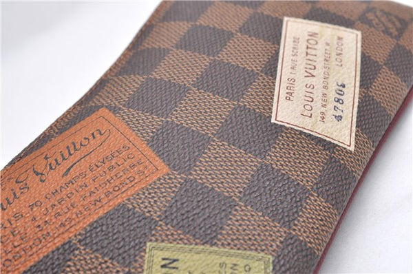Authentic Louis Vuitton Damier Pochette Mira MM Accessory Pouch N63080 LV 6211E