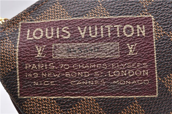 Authentic Louis Vuitton Damier Pochette Mira MM Accessory Pouch N63080 LV 6211E