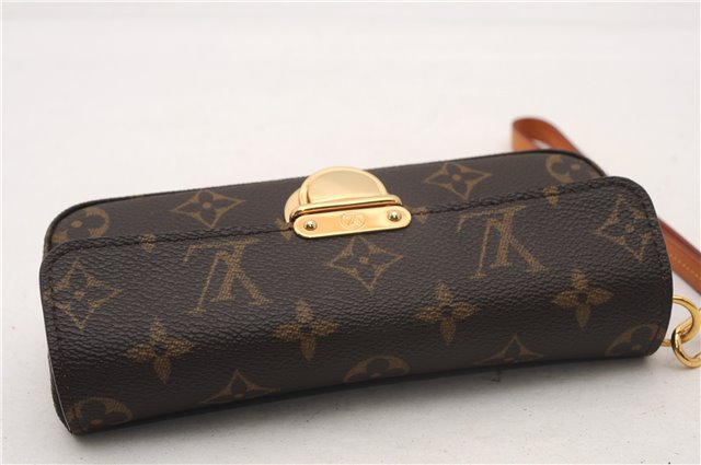 Auth Louis Vuitton Monogram Pochette Lagoon Clutch Glasses Case M60008 LV 6212F