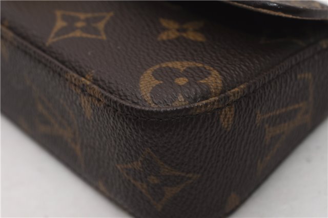 Auth Louis Vuitton Monogram Pochette Lagoon Clutch Glasses Case M60008 LV 6212F