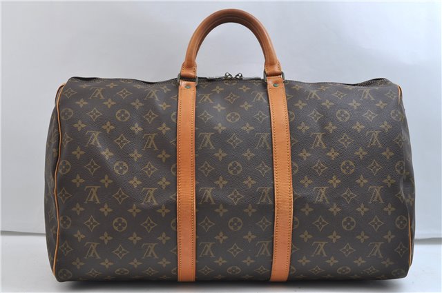 Authentic Louis Vuitton Monogram Keepall 50 Travel Boston Bag M41426 LV 6213E