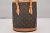 Authentic Louis Vuitton Monogram Bucket PM Shoulder Tote Bag M42238 LV 6214I
