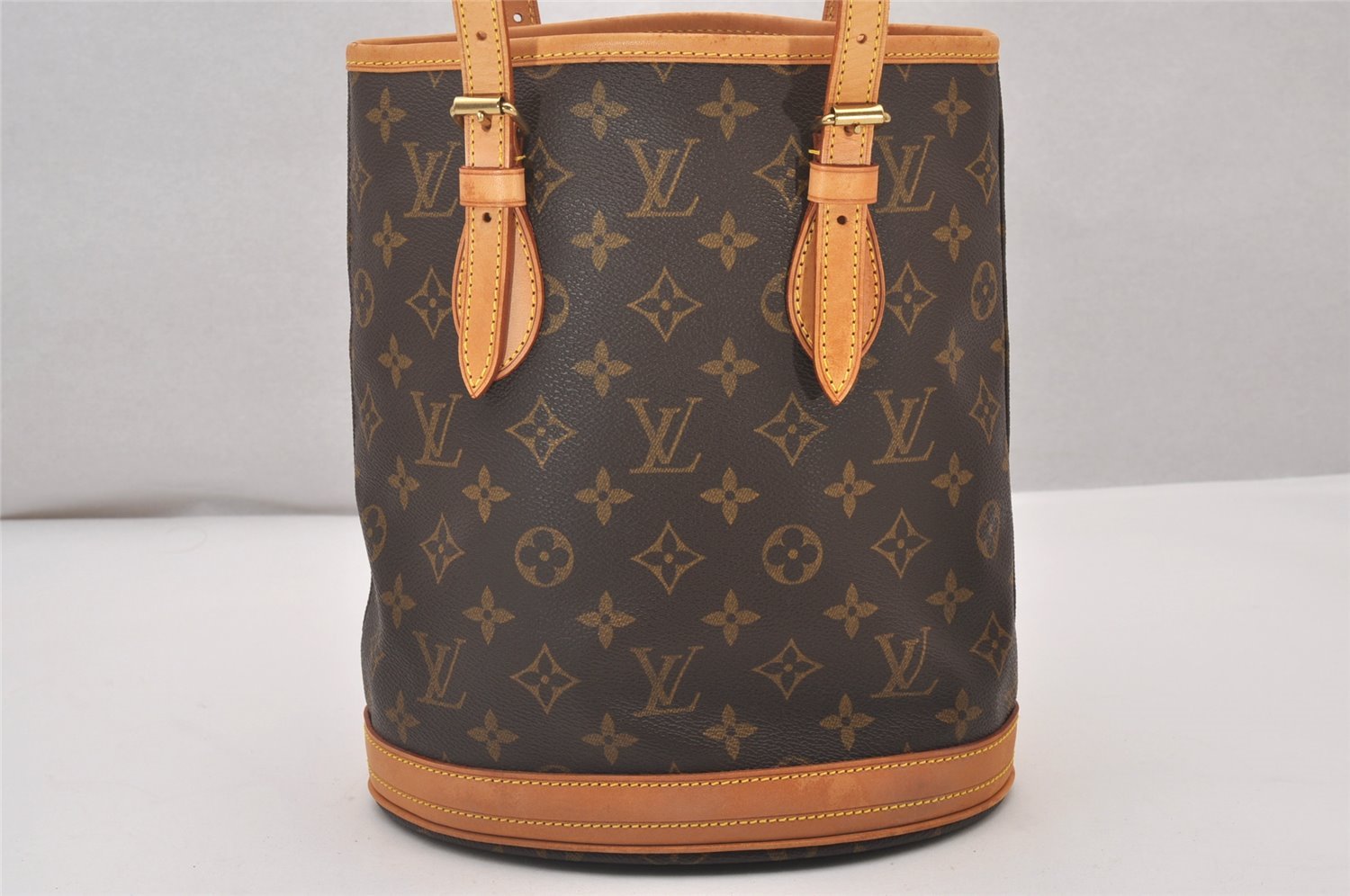 Authentic Louis Vuitton Monogram Bucket PM Shoulder Tote Bag M42238 LV 6214I