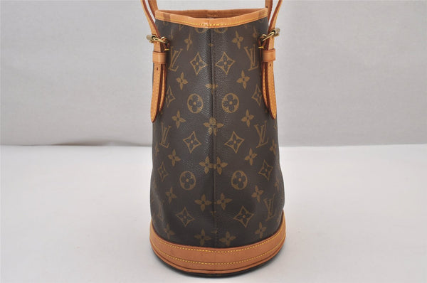 Authentic Louis Vuitton Monogram Bucket PM Shoulder Tote Bag M42238 LV 6214I