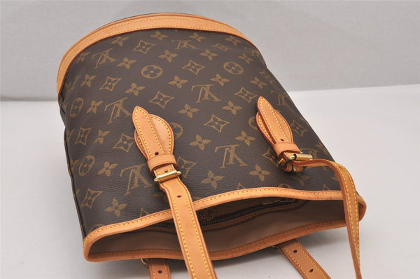 Authentic Louis Vuitton Monogram Bucket PM Shoulder Tote Bag M42238 LV 6214I