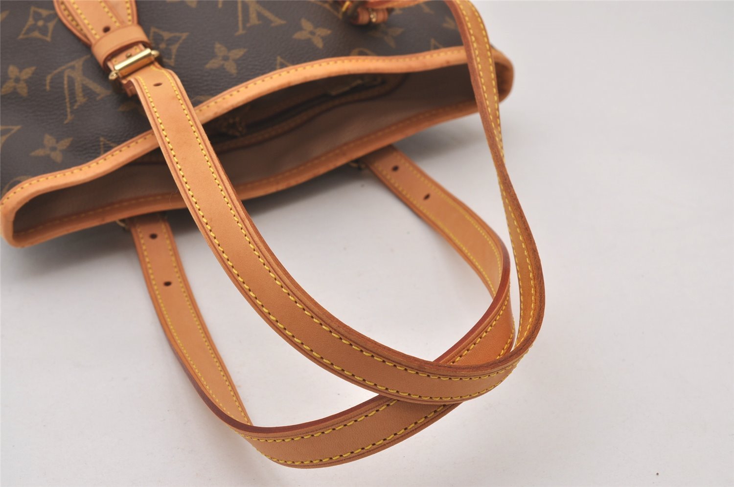 Authentic Louis Vuitton Monogram Bucket PM Shoulder Tote Bag M42238 LV 6214I