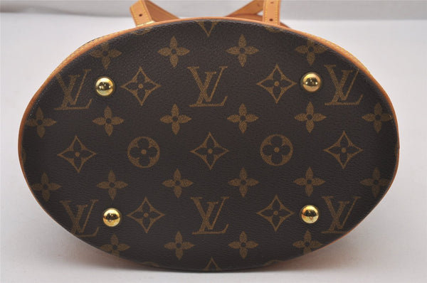 Authentic Louis Vuitton Monogram Bucket PM Shoulder Tote Bag M42238 LV 6214I