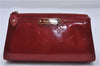 Auth LOUIS VUITTON Monogram Vernis Trousse Cosmetic MM Pouch Red M91430 LV 6220C