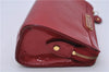 Auth LOUIS VUITTON Monogram Vernis Trousse Cosmetic MM Pouch Red M91430 LV 6220C
