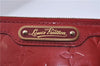 Auth LOUIS VUITTON Monogram Vernis Trousse Cosmetic MM Pouch Red M91430 LV 6220C