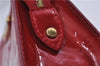 Auth LOUIS VUITTON Monogram Vernis Trousse Cosmetic MM Pouch Red M91430 LV 6220C