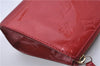 Auth LOUIS VUITTON Monogram Vernis Trousse Cosmetic MM Pouch Red M91430 LV 6220C