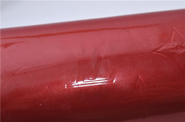 Auth LOUIS VUITTON Monogram Vernis Trousse Cosmetic MM Pouch Red M91430 LV 6220C