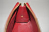 Auth LOUIS VUITTON Monogram Vernis Trousse Cosmetic MM Pouch Red M91430 LV 6220C