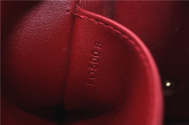 Auth LOUIS VUITTON Monogram Vernis Trousse Cosmetic MM Pouch Red M91430 LV 6220C