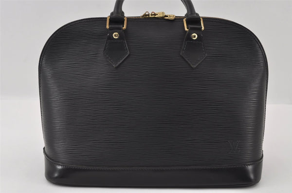 Authentic Louis Vuitton Epi Alma PM Hand Bag Black M40302 LV 6220I
