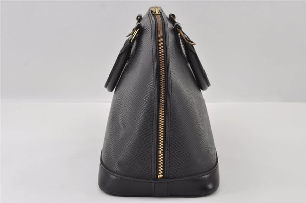 Authentic Louis Vuitton Epi Alma PM Hand Bag Black M40302 LV 6220I