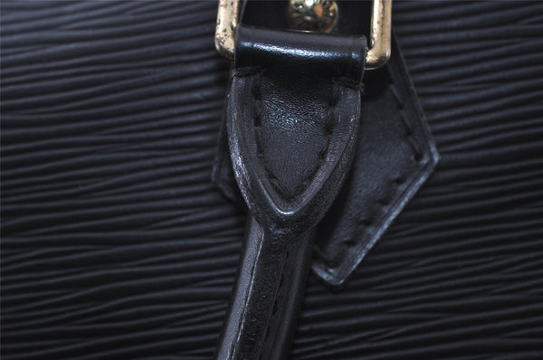 Authentic Louis Vuitton Epi Alma PM Hand Bag Black M40302 LV 6220I